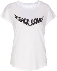 Zadig & Voltaire - Woop Peace Love Wings T-Shirt - Lyst