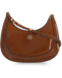 Tory Burch - Robinson Brushed Leather Crescent Bag - Lyst