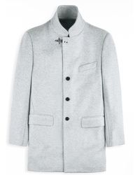 Fay - Light Yarn-Dyed Wool Blend Fabric Coat - Lyst