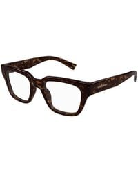 Saint Laurent - Eyeglasses Square Full Rim, Havana Frame And Clear Demo Lens Sl804002 Sunglasses - Lyst