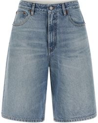 MM6 by Maison Margiela - Mm6 Maison Margiela Cotton Denim Bermuda Shorts - Lyst