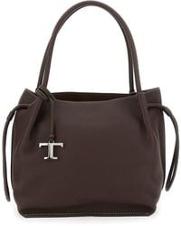 Tod's - Shoulder Bag With Two Top Handles And Drawstring Closure - Lyst
