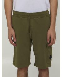 C.P. Company - Cotton Fleece Bermuda Shorts - Lyst