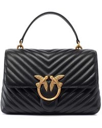 Pinko - Classic Lady Love Bag Puff Chevron Handbag - Lyst