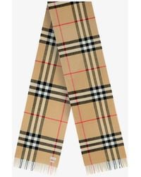Burberry - Giant Check Cashmere Scarf - Lyst