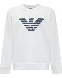 Emporio Armani - Logo Print Long-sleeved Sweatshirt - Lyst