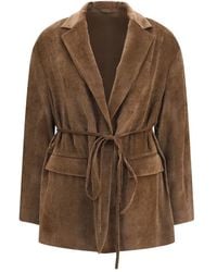 Brunello Cucinelli - Viscose Full-Length Jacket Clothing - Lyst