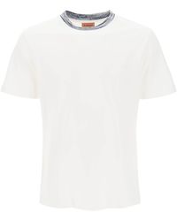 Missoni - T Shirt With Contrasting Crew Neck - Lyst