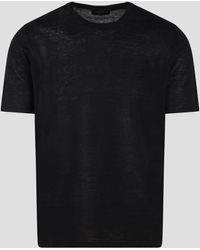Roberto Collina - Linen Knit Short Sleeve T-Shirt - Lyst
