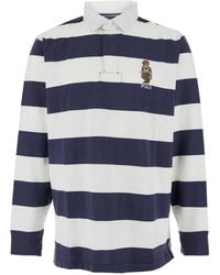 Polo Ralph Lauren - "Rugby Fit" And Polo Shirt With Logo Embroidery On The Front And All-Over Striped Motif - Lyst