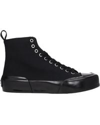 Jil Sander - Canvas High Top Sneakers - Lyst