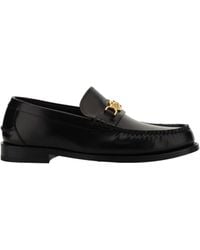 Versace - Leather Loafers- Calf Bos Taurus - Lyst