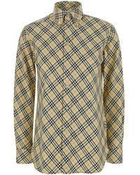 Burberry - Oversize Shirt With All-Over Check Motiv - Lyst