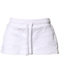 Dolce & Gabbana - Cotton Blend Mid Waist A-Line Mini Skirt Co+Pl - Lyst