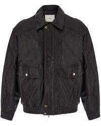 DUNST - Leather Blouson Lamb Coat - Lyst