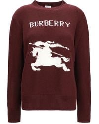 Burberry - Bordeaux Wool Oves Aries Sweatshirt - Lyst