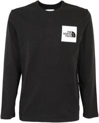 The North Face Logo Printed Long-sleeved T-shirt - Black