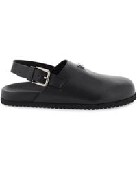 Dolce & Gabbana - Leather Clogs With Buckle - Lyst