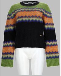 Ganni - Alpaca Fair Isle Jumper Polyamide Wool Sweater - Lyst