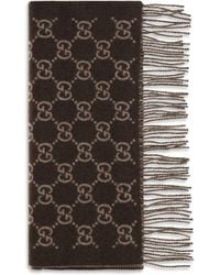Gucci - Brown Cashmere Scarf - Lyst