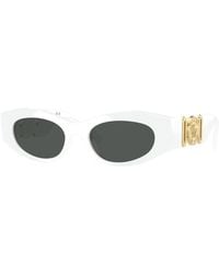 Versace - Sunglasses Oval Full Rim, Frame And Dark Lens Ve4480U314-87 - Lyst
