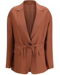 Brunello Cucinelli - Multicolor Viscose Blazer - Lyst