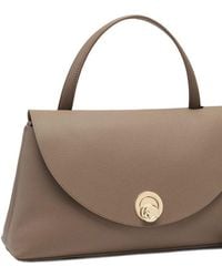Coccinelle - Top Handle Bag Warm Taupe-Rosette Taupe/Rosette Bovine Leather Top-Handle-Bags - Lyst