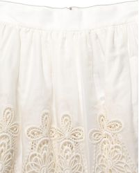Dolce & Gabbana - Floral Embroidered A-Line Mini Skirt Cotton Polyester - Lyst