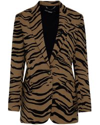 Stella McCartney - Tiger Wool Blend Blazer Jacket - Lyst