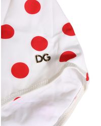 Dolce & Gabbana - Polka Dot One-Piece Swimsuit Swimwear And Elastane Nylon Clothing - Lyst