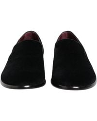 Dolce & Gabbana - Velvet Slipon Loafers - Lyst