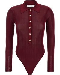 Self-Portrait - Viscose Knit Bodysuit - Lyst