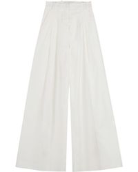 Nina Ricci - Cotton-Linen Trousers - Lyst