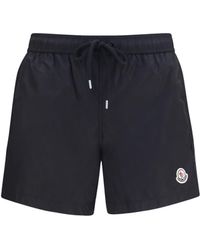 Moncler - Logo Swim Shorts Polyamide Swimwear - Lyst