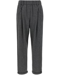 Brunello Cucinelli - Wool And Cashmere Pants - Lyst