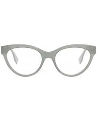 Fendi - Eyeglasses Cat Eye Full Rim, Frame And Clear Demo Lenses Lens Fe50066I095 - Lyst