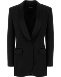 Dolce & Gabbana - Stretch Wool Blend Blazer - Lyst