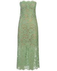 Ermanno Scervino - Lace Longuette Dress With Micro Crystals - Lyst