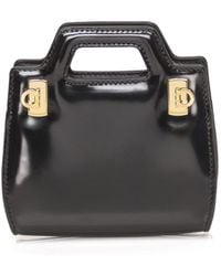 Ferragamo - Ferragamo Wanda Leather Micro Bag - Lyst