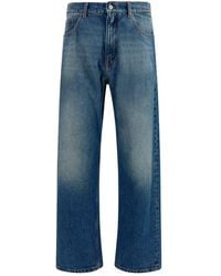 MM6 by Maison Margiela - Blue Cotton Straight - Lyst
