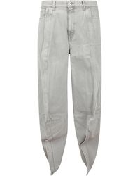 Y. Project - Ruffle-detail Wide-leg Jeans - Lyst