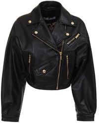Just Cavalli - Leather Jacket - Lyst