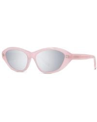 Givenchy - Sunglasses Cat Eye Full Rim, Shiny Frame And Smoke Mirror Lens Gv40038I72C - Lyst