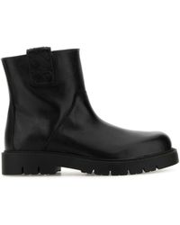 Bottega Veneta - Leather Haddock Ankle Boots - Lyst