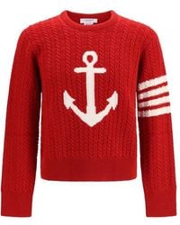 Thom Browne - Red Wool Oves Aries Sweatshirt - Lyst