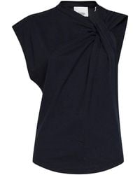 Isabel Marant - Marant Etoile Cotton Jersey Nayda Asymmetric T-Shirt - Lyst
