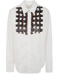 P.A.R.O.S.H. - Sequined Plastron Shirt - Lyst