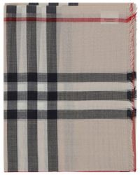 Burberry - Beige Silk Foulard - Lyst