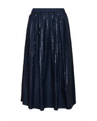 Weekend by Maxmara - Midi Skirt With Sequins Cotton - Lyst