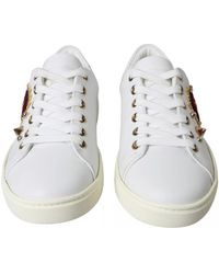 Dolce & Gabbana - Leather Heart Sneakers Shoes - Lyst
